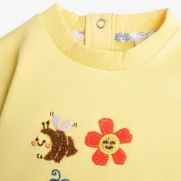 Ed-a-Mamma Baby Yellow Cotton Regular Printed Sweatshirt image 3