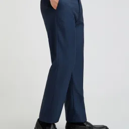 Park Avenue Blue Regular Fit Trousers image 4