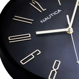 NAUTICA Matt Black Plastic Modern Wall Clock With Quartz Silent Sweep Technology image 4