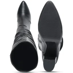 Flat N Heels Women's Black Casual Booties image 4