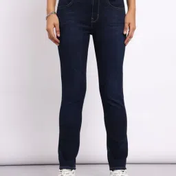 Lee Dark Indigo Slim Fit High Rise Jeans-image-23