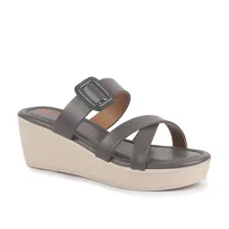 Fausto Women's Grey Casual Wedges image 2