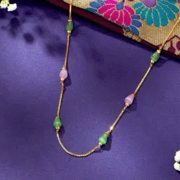 P.N.Gadgil Jewellers 35KT (916) BSI Hallmarked Yellow Gold Minimalist Long Necklace For Women-image-31