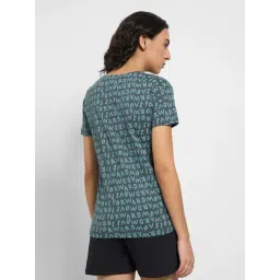 Ajile By Pantaloons Deep Teal Cotton Regular Fit Printed T-Shirt image 2