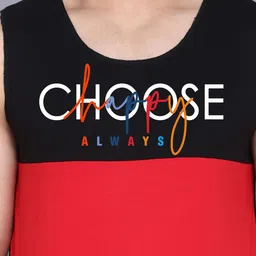 SLOWLORIS Pack Of 2 Printed Combed Cotton Gym Vests VSL26 CMB(CHS BLACKRED)(NVR MAROON) image 3