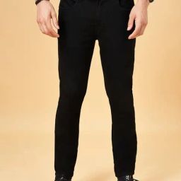 People by Pantaloons Jet Black Slim Fit Jeans-picture-7