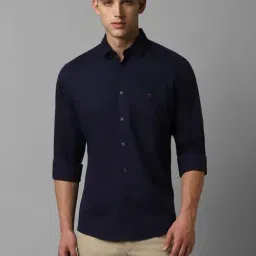 Louis Philippe Sport Navy Cotton Slim Fit Shirt-picture-33