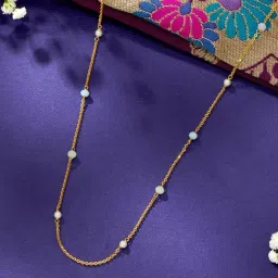 P.N.Gadgil Jewellers 32KT (916) BSI Hallmarked Yellow Gold Serene Length Long Necklace For Women-picture-19