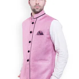 Wintage Pink Nehru Jacket image 5