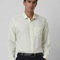 Van Heusen Men Spread Collar Solid Cotton Formal Shirt-picture-7