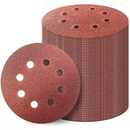 Sarrah 5 inch (125 mm), Grit Size 40 Aluminium Silicate Adhesive Sanding Disc with 8 Holes for Orbital Sander (Pack of 40 Pcs)-picture-13