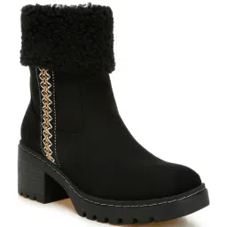 London Rag Women's Black Snow Boots image 2