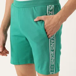 Okane Men Typography Side-Stripe Shorts image 3