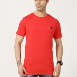 Masculino Latino Red Cotton Regular Fit T-Shirt-picture-44
