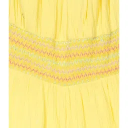 Budding Bees Kids Yellow Solid Jumpsuit image 3