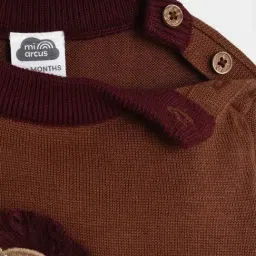 Miarcus Kids Brown Cotton Sweater image 4