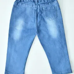 Bella Moda Girls Blue Denim Embroidered Comfort Fit Jeans image 2