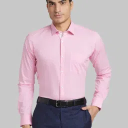 Park Avenue Light Red Slim Fit Shirt-image-75