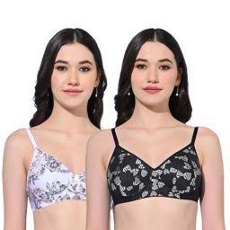 FIMS Black & White Printed Bras - Pack Of 2-picture-46