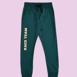 Pantaloons Junior Teal Blue Cotton Printed Trackpants-picture-12