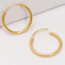 GIVA 925 Sterling Silver Gold-Plated Circular Hoop Earrings-picture-32