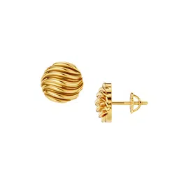 KISNA DIAMOND AND GOLD JEWELLERY Women 18KT Gold Sunshine Earrings Gold - 3.46 g image 4