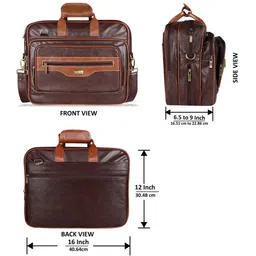 LOREM Unisex Textured Laptop Bag image 4