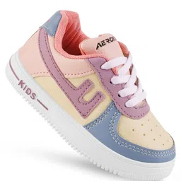 Lil Lollipop Colour Blocked & Perforated Lace Up Shoes - Blue-image-23