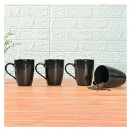 Femora Black Set Of 4 Ceramic Coffee Mug  (Color May Vary) - 360 ml-picture-41
