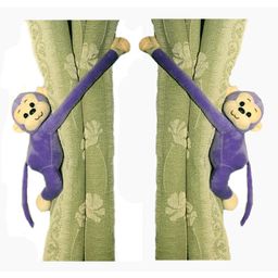 Tickles 2 Pcs Monkey Soft Stuffed Plush Animal Hanging Toy For Kids Boys & Girls Home Decoration (Color: Purple Size: 30 cm)-picture-5