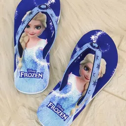 Kidsville Disney Frozen Featuring Elsa Designed Flip Flops - Navy Blue-image-23