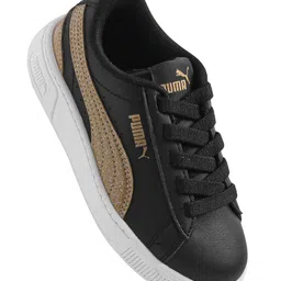 PUMA Slip On Casual Shoes with Brand Text Print & Design - Black & White image 2