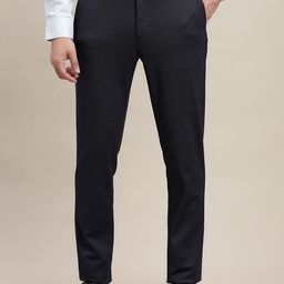 Turtle Men Solid Tailored Slim Fit Mid-Rise Formal Trousers-picture-15