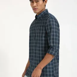 TOMMY HILFIGER Blue Checks Regular Fit Cotton Shirt image 3