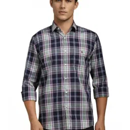 Louis Philippe Multicolored Cotton Slim Fit Checks Shirt-picture-15