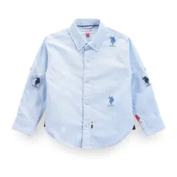 U.S. Polo Assn. Kids Light Blue Printed Full Sleeves Shirt-picture-33
