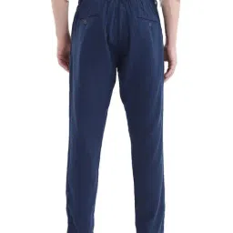 Rare Rabbit Navy Regular Fit Solid Trousers image 2