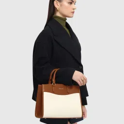 Miraggio Alana Ivory Medium Satchel Handbag image 4