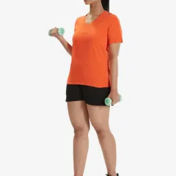 Domyos by Decathlon Red Cotton Plain Sports T-Shirt image 4