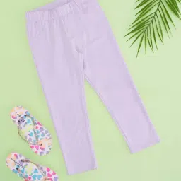 Pantaloons Junior Girls Orchid Bouquet Cotton Solid Jeggings-picture-17
