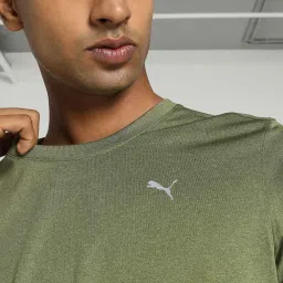 Puma Training Essentials Green Regular Fit Sports T-Shirt image 4