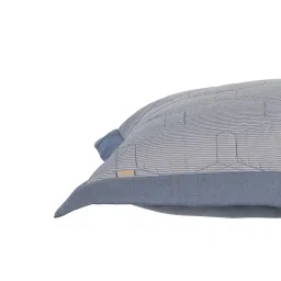 Maspar Textured Blue 300 Cotton Standard Pillow Sham Set image 4