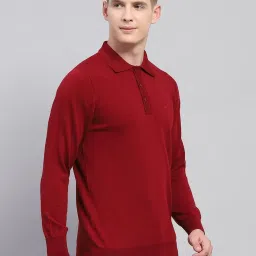 Monte Carlo Maroon Regular Fit Polo T-Shirt image 4