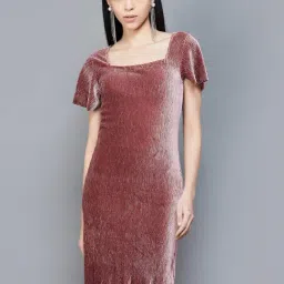 Code by Lifestyle Dusty Pink Bodycon Dress-image-45
