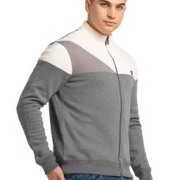 ColorPlus Grey Tailored Fit Colour Block Sweatshirt image 4