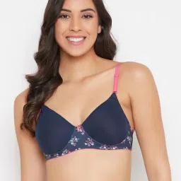 Clovia Navy Non Wired Padded T-Shirt Bra-picture-14