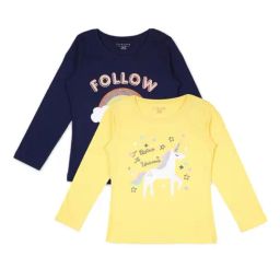 Plum Tree Kids Navy & Yellow Embellished Tops-picture-21