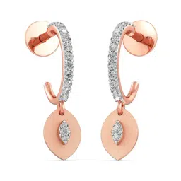 Joyalukkas 18k Rose Gold & Diamond Drop Earrings for Women-image-61
