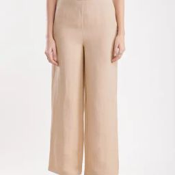 FableStreet Beige Cotton Parallel Trousers-picture-13