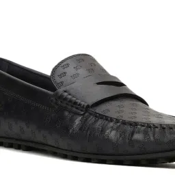 Hush Puppies by Bata Men's STUART SADDLE Black Loafers image 4